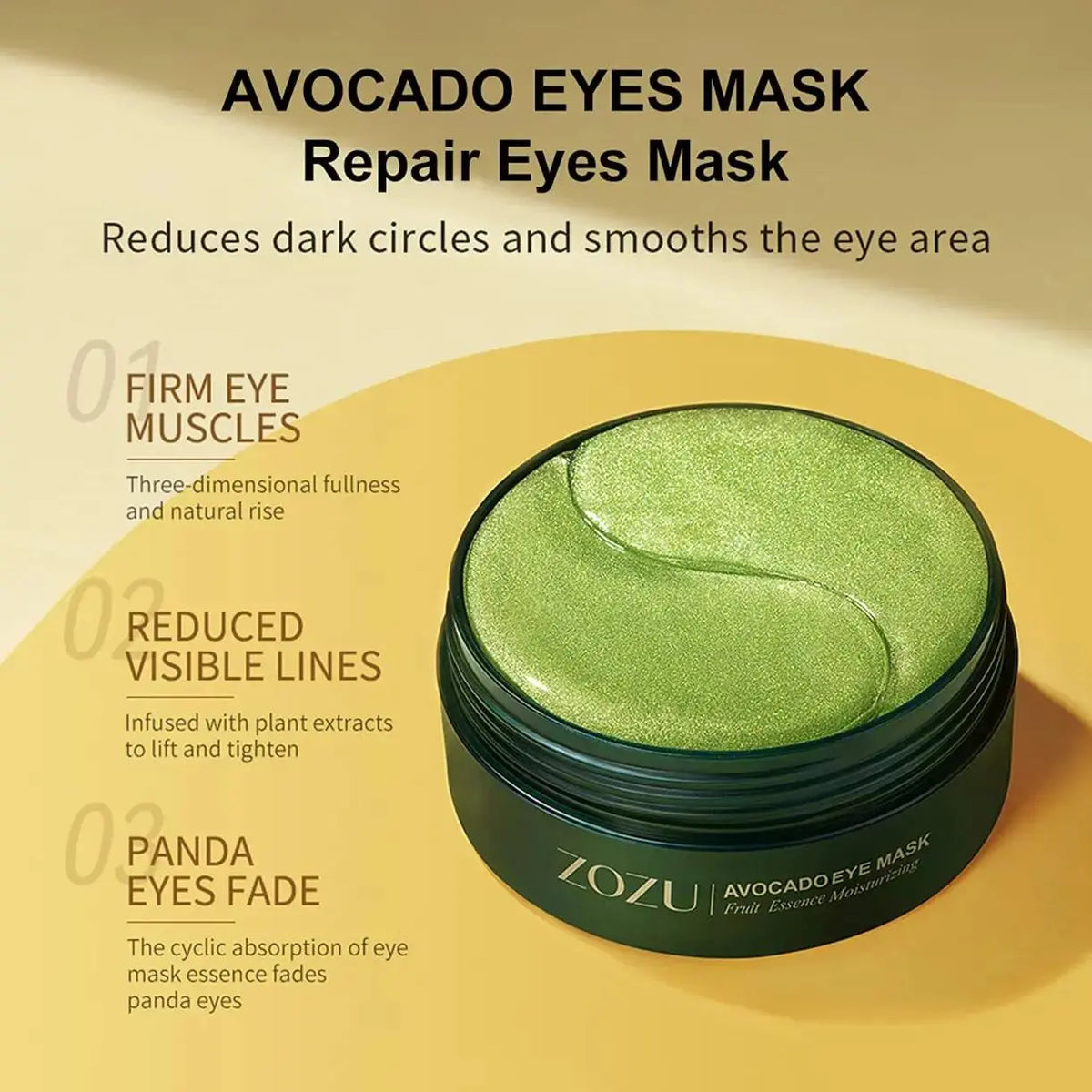 【Deals for You Days】Avocado Moisturizing Eye Bagmask,60Pcs/Set under Eye Mask, Eye Care Product for Dark Eye Bags, Skin Care Gift Moisturizer Hydrating Comfort Hydrate Moisture Hydrate Hydrate,Travel Essentials